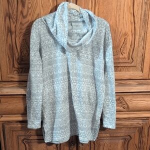 St. John's Bay Soft Blue Cowl Neck Sweater